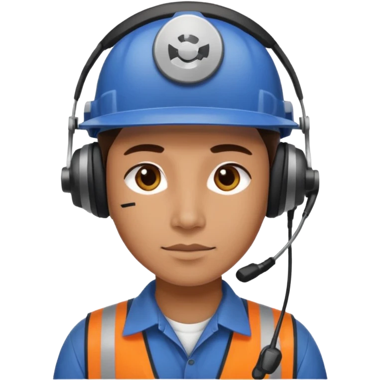 Dispatch department worker without helmet  emoji