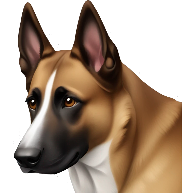 Brown black and White belgium shepherd malinois emoji