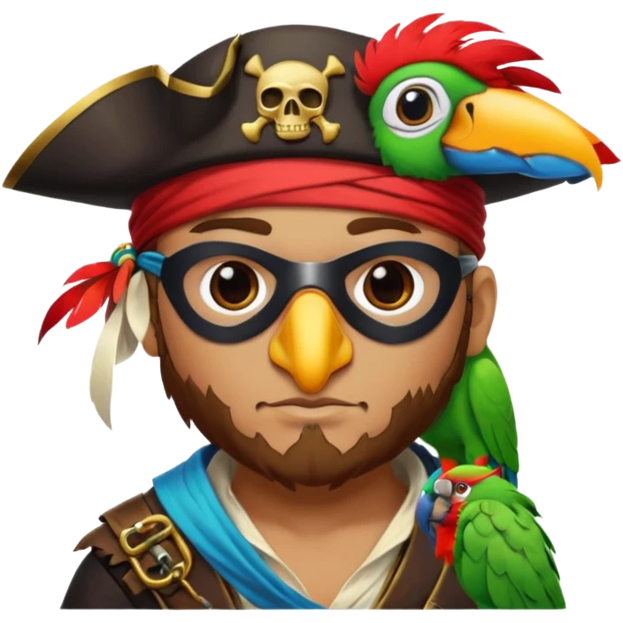 pirate and parrot emoji