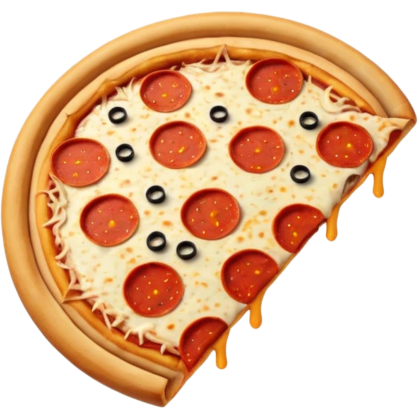 Saturn made of pizza emoji
