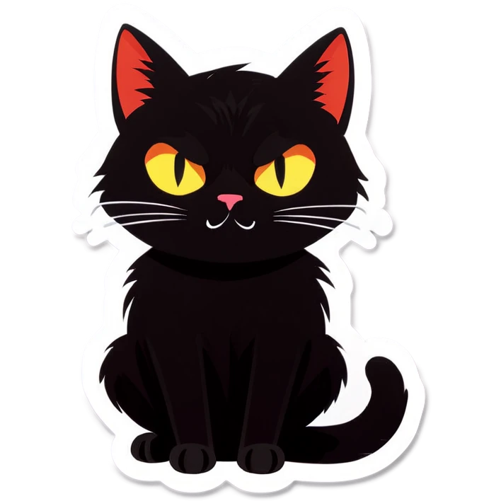 Black cat plotting revenge  emoji