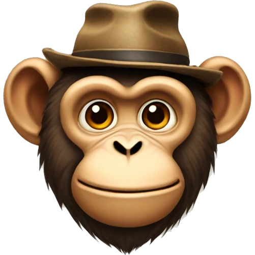 A monkey with a hat  emoji