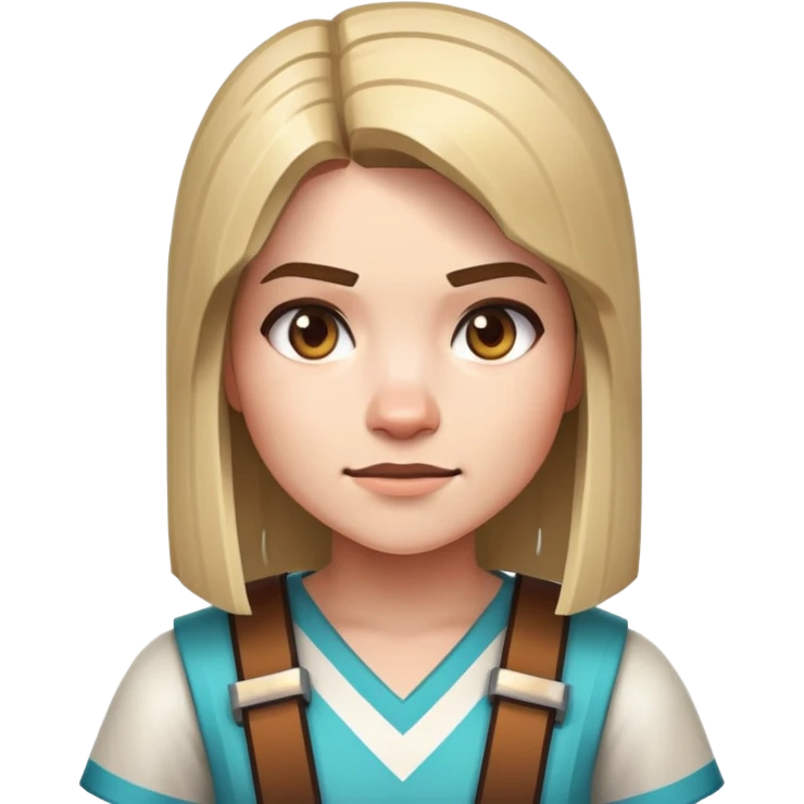 female Minecraft character emoji
