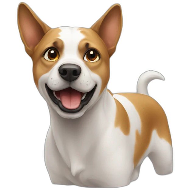 Chat sur chien emoji