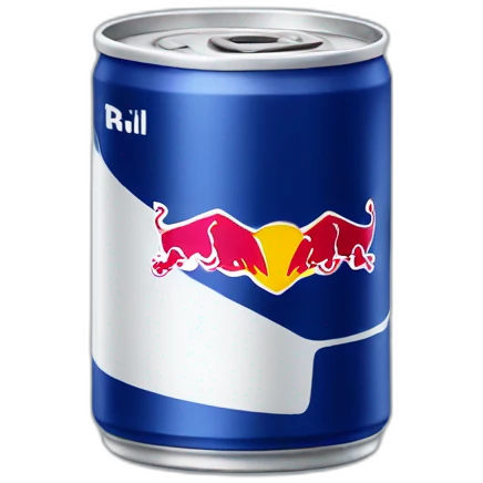 Red bull can blue and white emoji