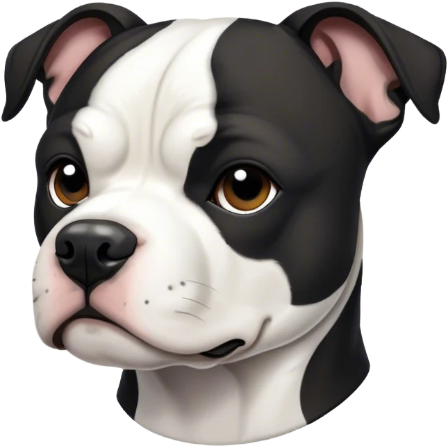 un chien blanc et noir staff emoji
