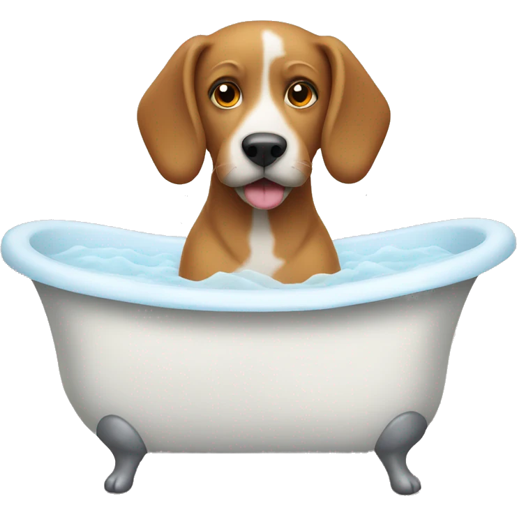 Dog in a bathtub  emoji