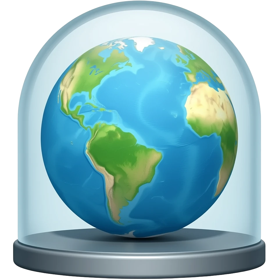 crea una imagen de un globo terraqueo emoji