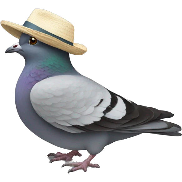 pigeon with hat emoji