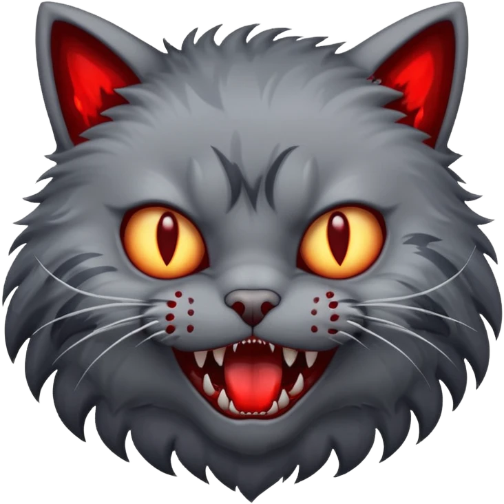 scary cannibal cat emoji