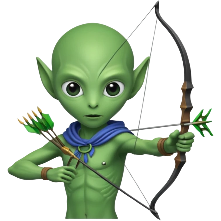 alien hold bow emoji