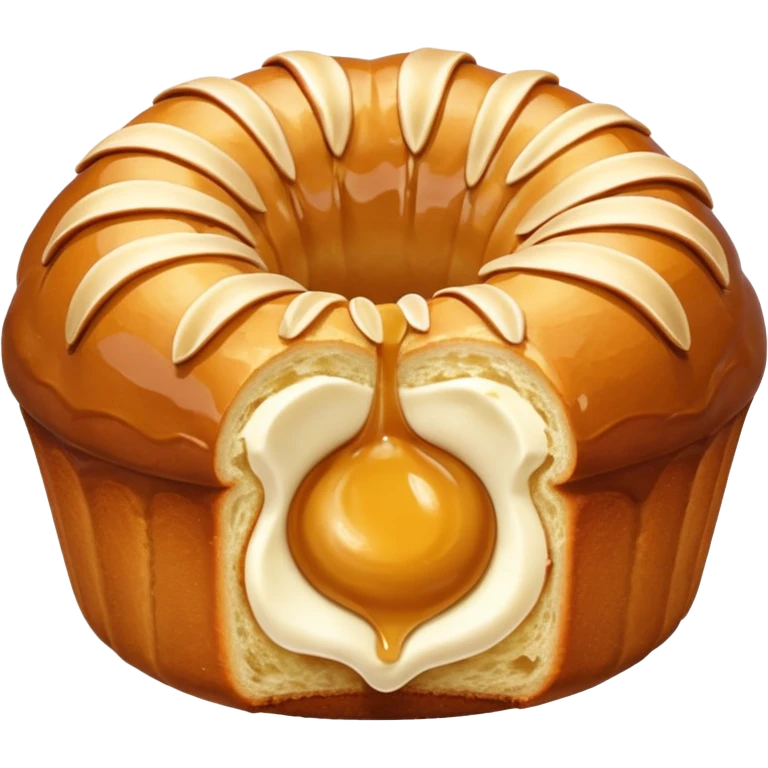 Alsacian kougelhopf with almonds on the top. The base is a bit larger than the top part emoji