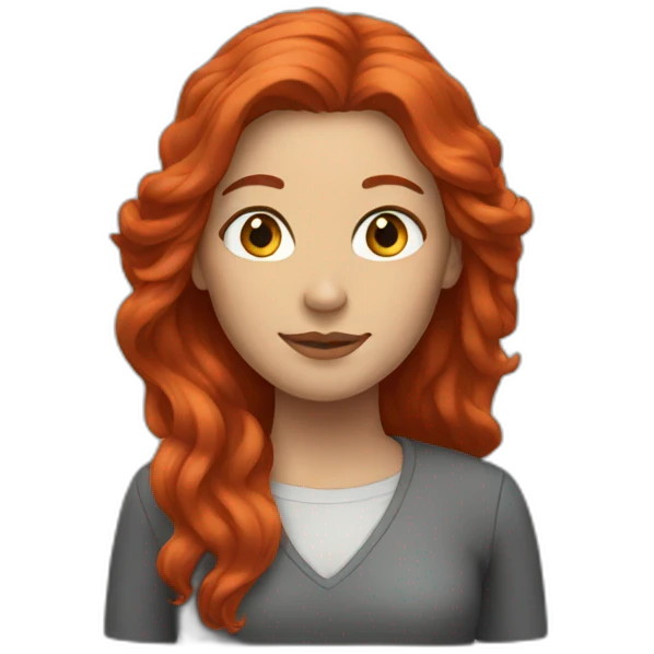 woman with long red hair emoji