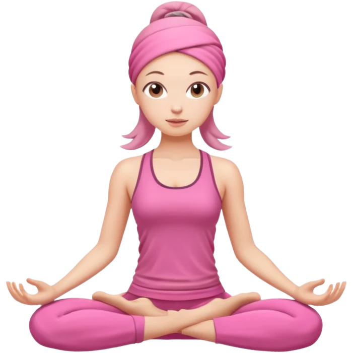 yoga girl /wearing pink cloth emoji