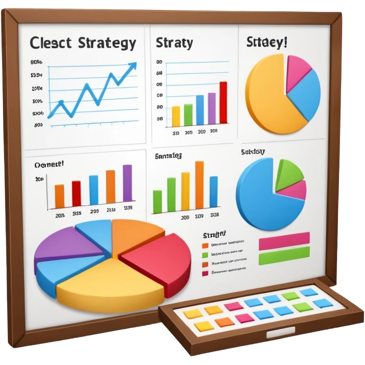 business strategy bord white emoji