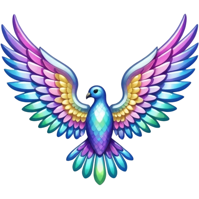 a wing with bling effect emoji