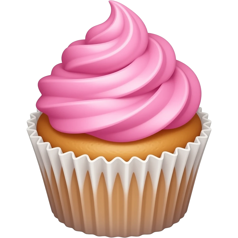 Cupcake with pink icing emoji