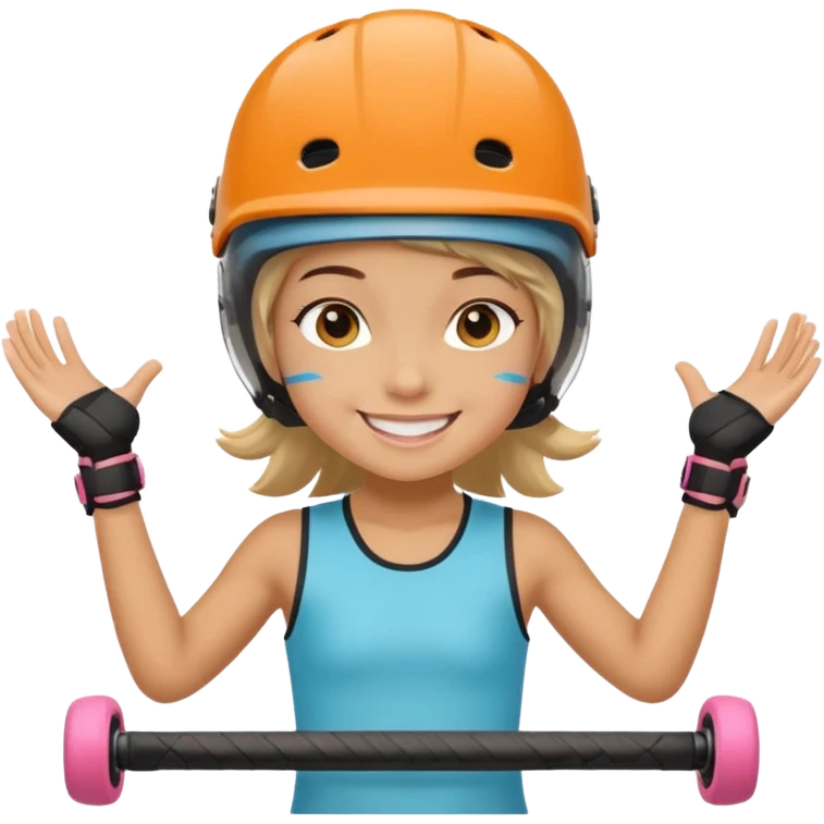 Roller blader girl child emoji