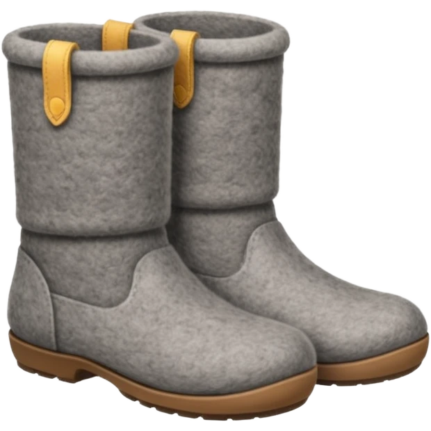 felt boots made entirely of felted wool without soles emoji
