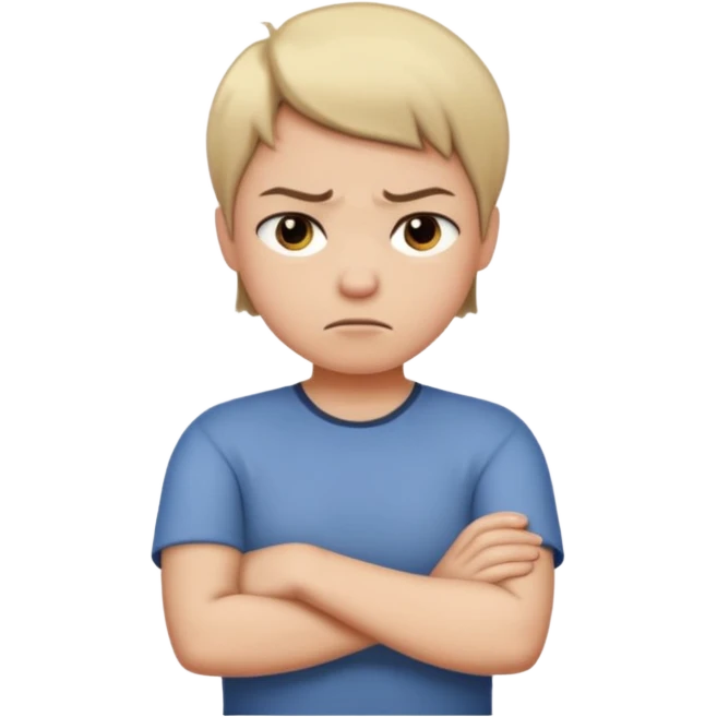 upset face with arms crossed emoji