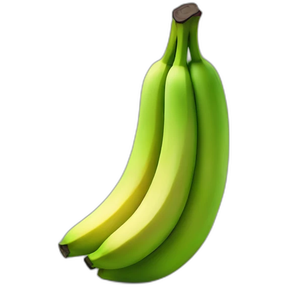 Green banana unpeeled emoji