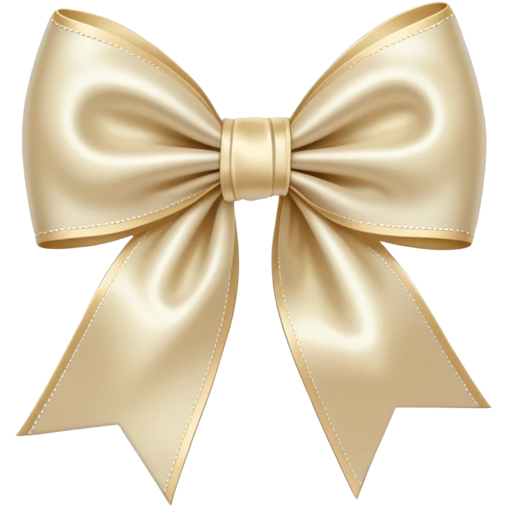 cream colored bow emoji