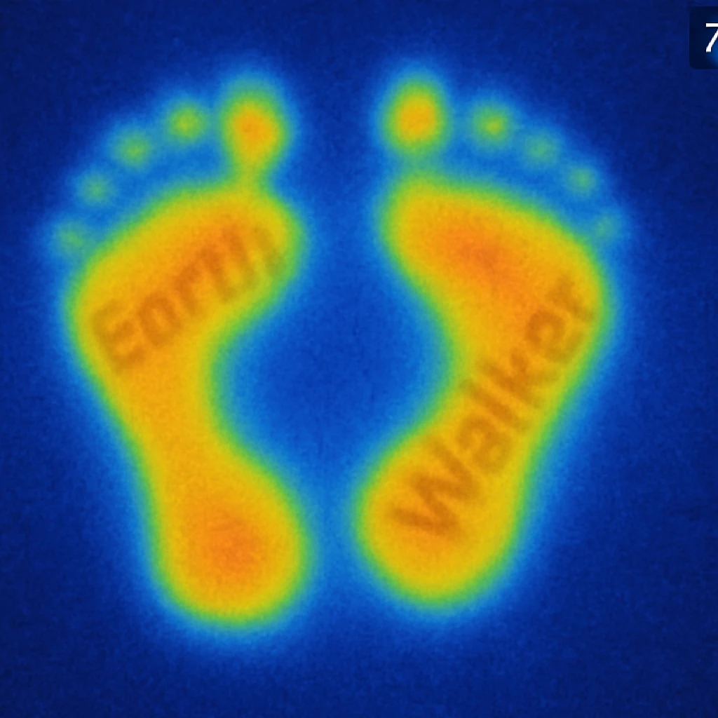a footprint logo with the text Earth on the left footprint and Walker on the right footprint emoji