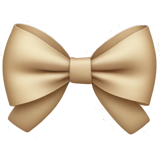 Beige bow emoji