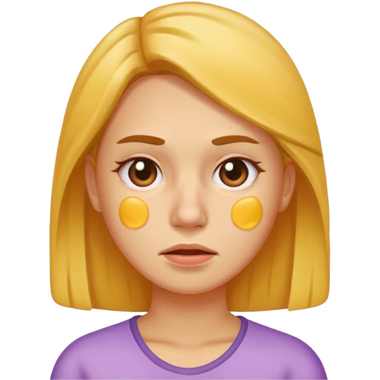 woman with acne face emoji