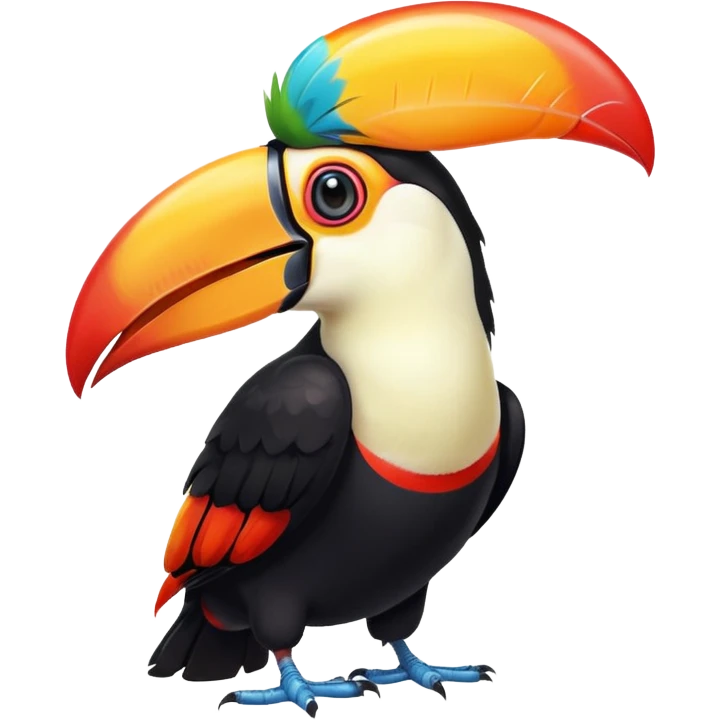 Toucan blowing a kiss emoji