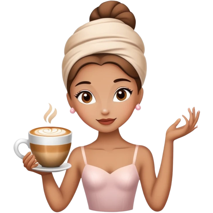 Ballerina with a capuchino head  emoji