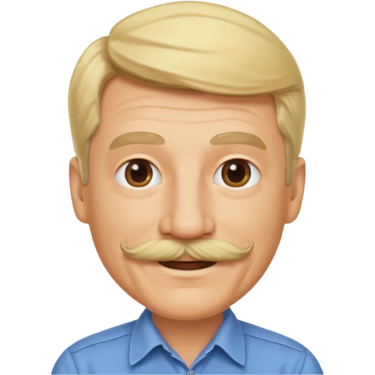 blonde Mustache Man elder emoji