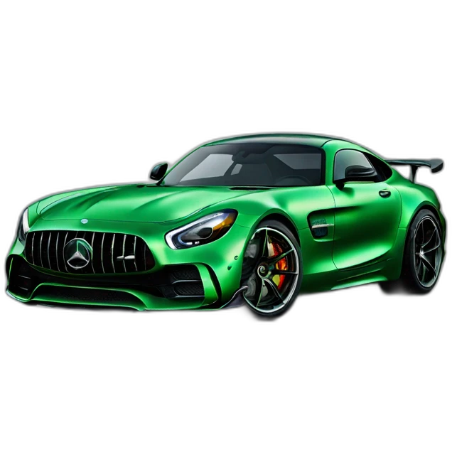 green Mercedes AMG GTR emoji