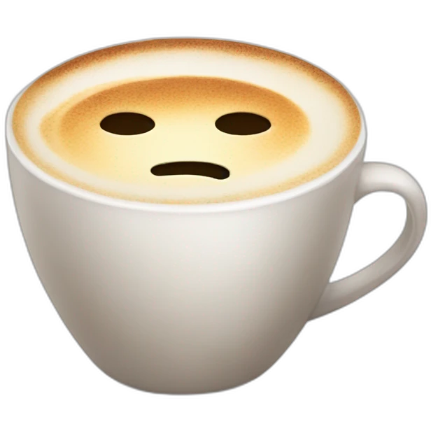 Latte with no face emoji