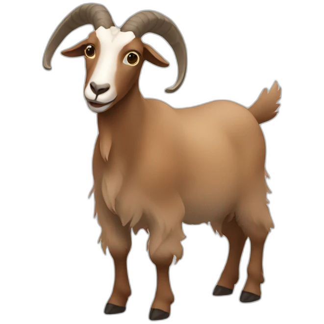 goat brown body shape emoji