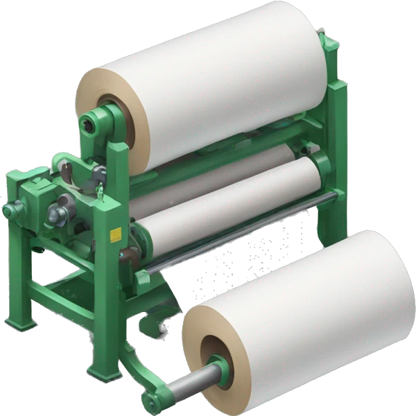 Paper Roll manufacturing line continuous simple emoji