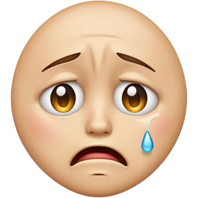 crying face emoji, expressive and clear emoji