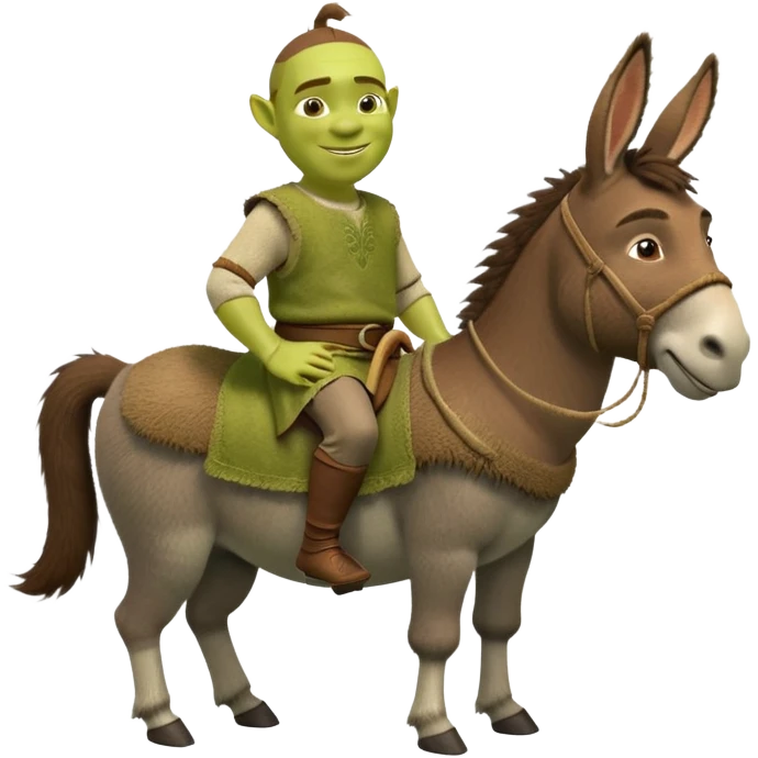 Shrek riding donkey emoji