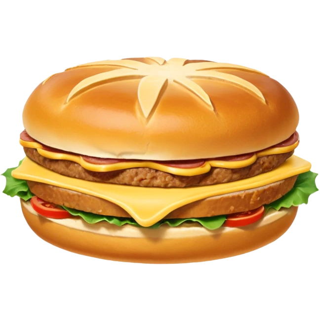 Bavarian Leberkäse sandwich emoji, thick golden-brown slice of meatloaf in round crusty white bread roll (Kaisersemmel), lightly floured, small dab of mustard, simple clear appetizing emoji