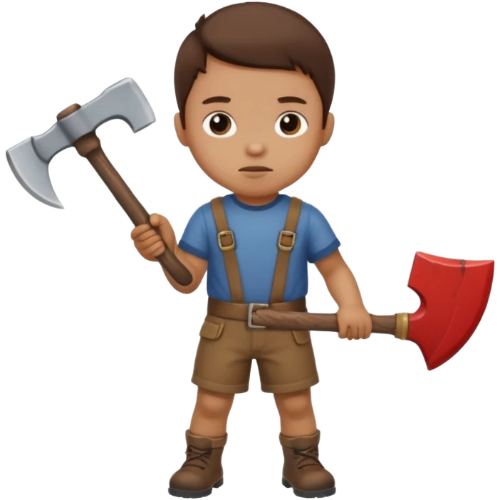 woodcutting child emoji
