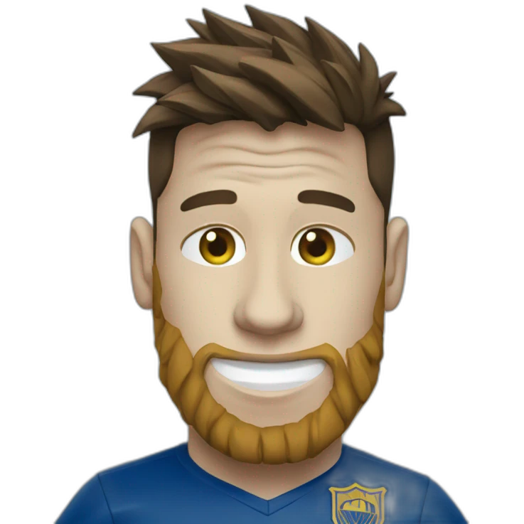 Messi with Boca Juniors TShirt emoji