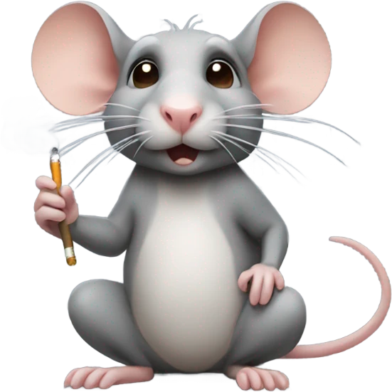 Rat with a cigarette  emoji