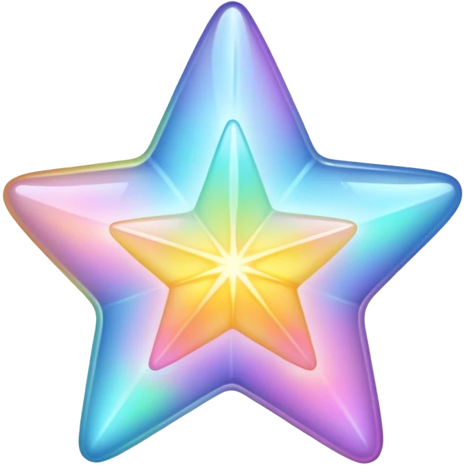 Pastel transparent star emoji