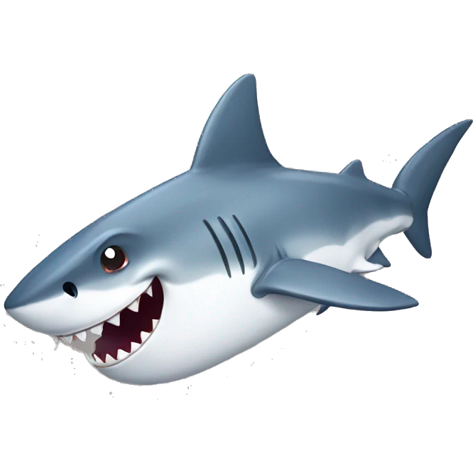 silly shark emoji