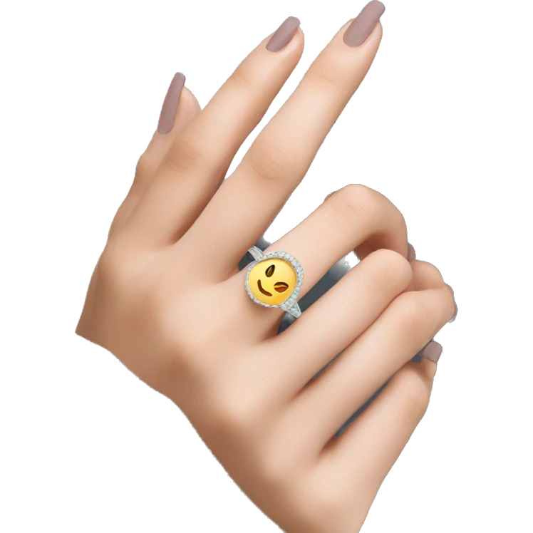 ring on a womans hand emoji
