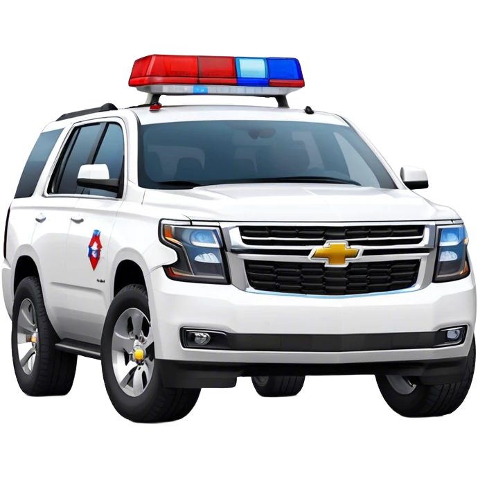 Emergency Response SUV - Chevrolet Tahoe (Model Year: 2021) (Iconic colour: White with red/blue sirens) emoji