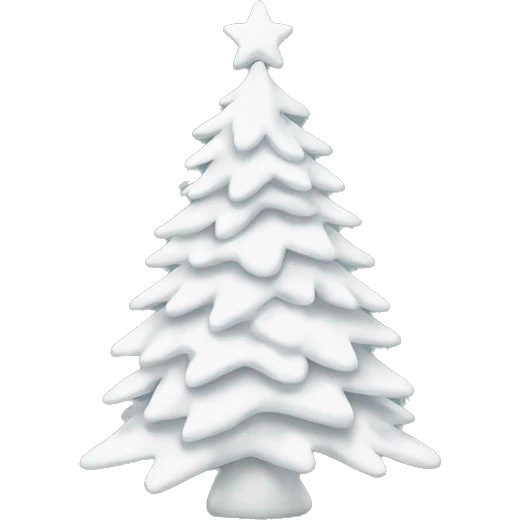 white christmas tree emoji