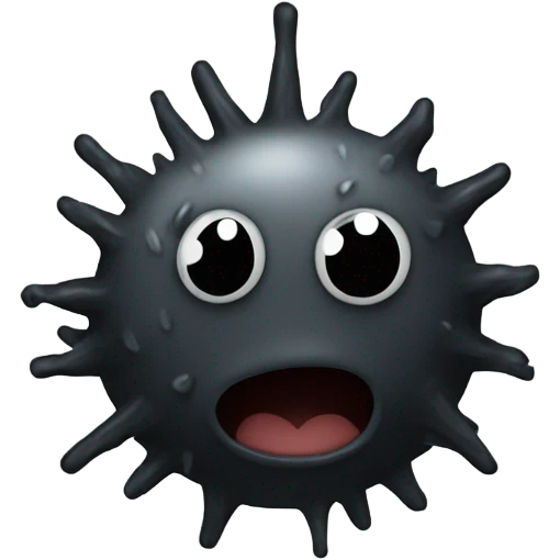 Soot sprites hugging emoji