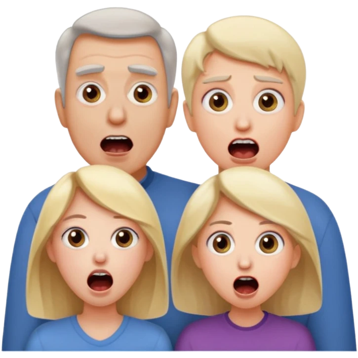 HAZ UNA FAMILIA GRITANDO, MI NOVIA, MI OPAPA. MI MAMA Y YO. CARA DE GRITOS FUERTEES emoji