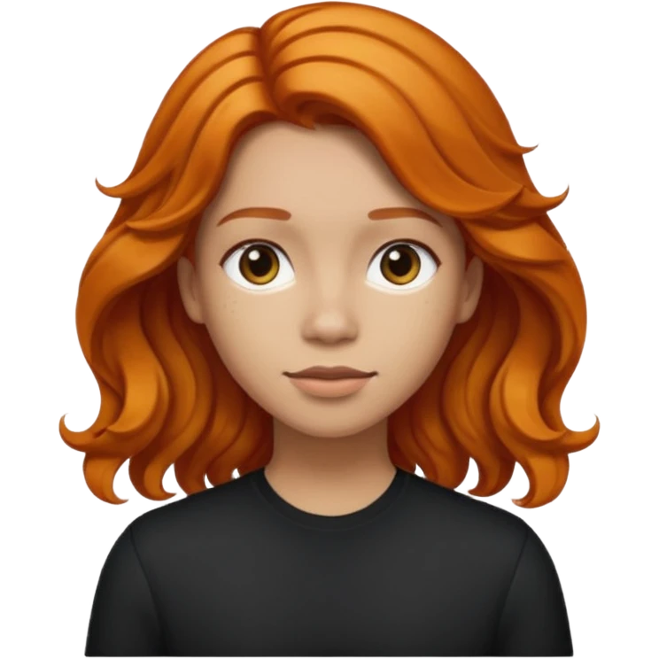 Make a ginger with kinda wavy hair go into a ginger with black in the underneath of the hair with straight hair  emoji